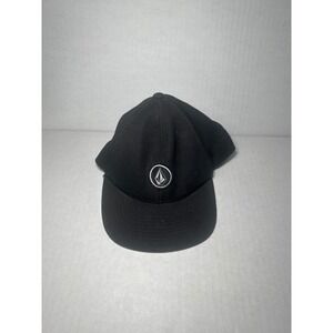 Volcom Stone Youth Snapback Hat Black Embroidered Logo F5511561 Skate Surf Cap